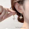 Elegant Four-Leaf Flower Zircon Ear Hooks: Chic and Versatile High-End Earrings for Women