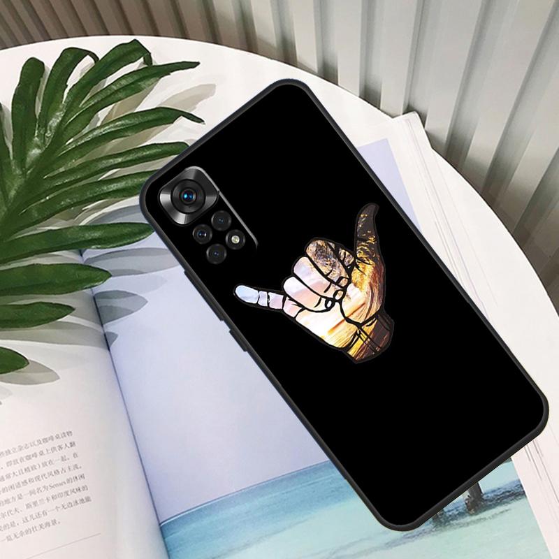 Surfer Surf Hang Loose Shaka Funda For Xiaomi Redmi Note 11 10 12 13 14 15 Pro Plus Case For Redmi 15C 10C 13C 12C 14C 15