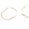 Les Trésors De Lily [E1079] - Náušnice kruhy pozlacené 'Vlnky' zlaté - 40 mm 2 mm