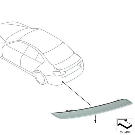 BMW 3 Series/F30 Rear Bumper Reflector 63147847165/66
