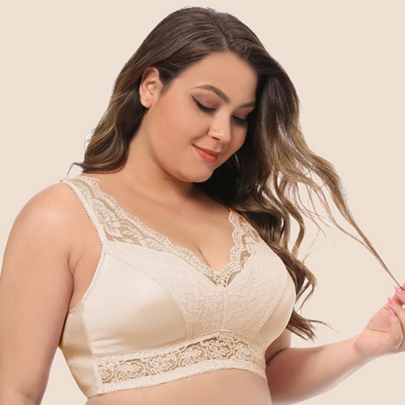 Koronkowy gorsetowy wkład biustonosz push-up bez fiszbin europejsko-amerykański oddychający biustonosz
