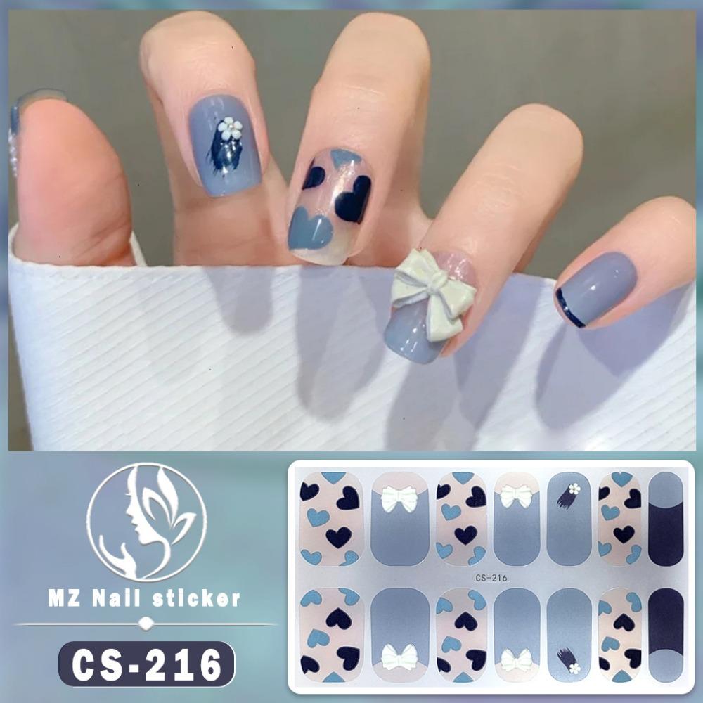 Waterproof No-bake Gel Nail Polish Film Full Sticker Japanese and Korean Style Love Nail Art Film Paper Nail Film Paper Patch