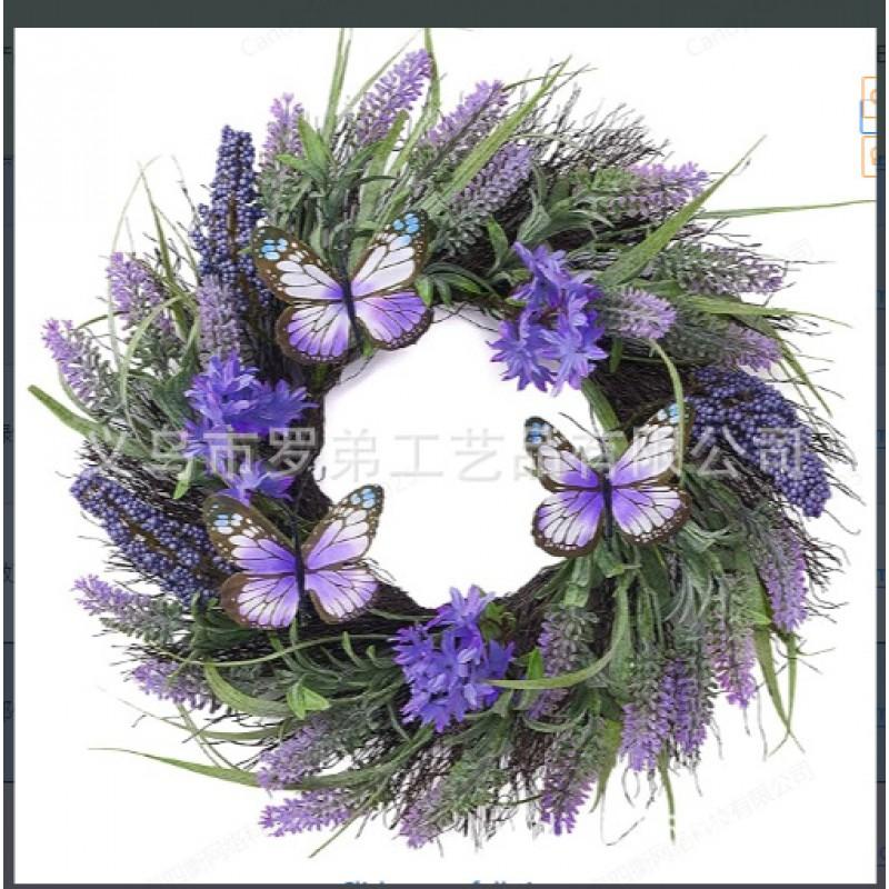 Artificial Flower Wreath Easter Valentines Day Decor Hotel Restaurant Door Hanging Decoration