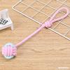 Dog Knot Toy Interactive Grinding Teeth Cleansing Cotton Knot Macaron Pet Dog Bite Rope Supplies