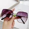 Fashion Unisex Frameless Gray Uv400 Sunglasses For Outdoor Activities And Parties
