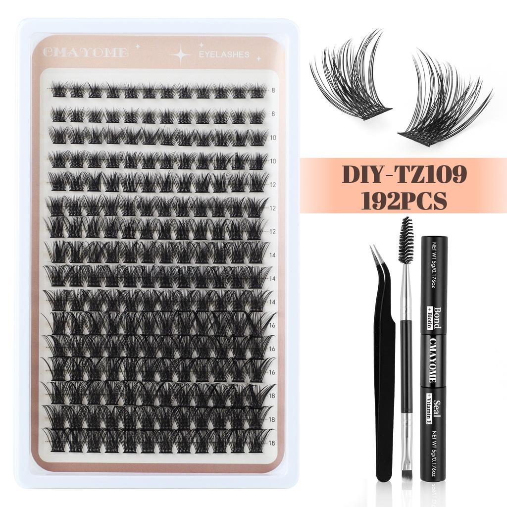 Diy Segmented Single Tuft Of False Eyelashes 8-18Mm Eyelashes Dd Curl Dense Curl