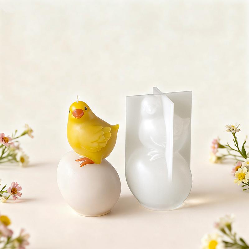 Standing Chick DIY Easter Egg Silicone Mold Candle Making Kit for Scented Plaster Resin Crafts