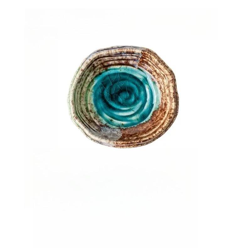 

Ceramic Dessert Delicate Dishes Small Dish Shaped High Foot Snack Dish Hot Pot Restaurant Seasoning Dish 5 in