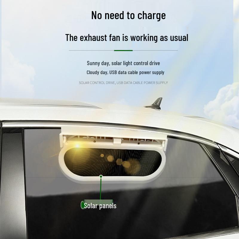 Solar Car Ventilation and Cooling Exhaust Fan
