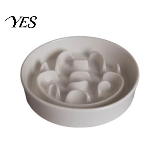 Spine Protection Pet Bowl Elevated Slow Feeder, Ceramic Dog with Stand, Prevents Holder Choking, Protects Spine, Raised Food for Cats Dogs Anti-Choke
