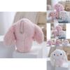 Charming Pink Plush Bunny Keychain Miniature Cuddly Doll Perfect For Children's Presents