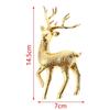 Gold Deer Statue Reindeer Figurines Plastic Elk Sculpture Living Room Luxury Home Christmas Decoration Tabletop Ornaments