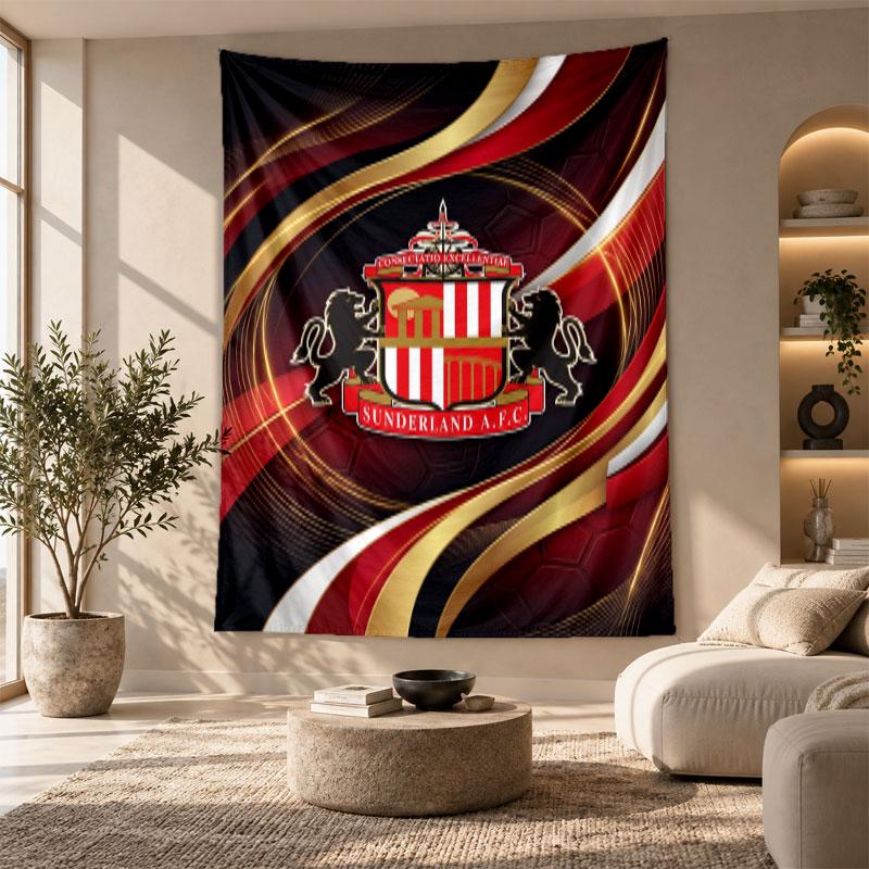 Decorative Tapestry,Sunderland Football Printed Wall Art, Lightweight Wall Hanging For Bedroom Background