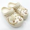 14-teiliges Set Elegante Perlenketten Schuhanhänger Zubehör Damen DIY Schuhschnallen Dekorationen für Sandalen Strandclogs Gartenschuhe