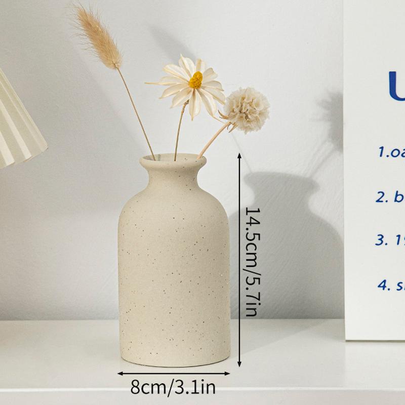 Ceramic Flower Vase Retro Table Decorative Vase Dried Flower Arrangement Pot Home Wedding Gifts Aesthetic Vase Desktop Ornament