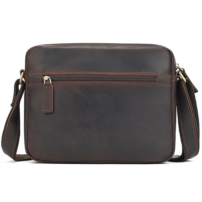 Mens Genuine Leather Shoulder Bag Messenger Bag Soft Cow Leather Crossbody Bags Daily Sling Bag Male Crossbody Bag Multifunction
