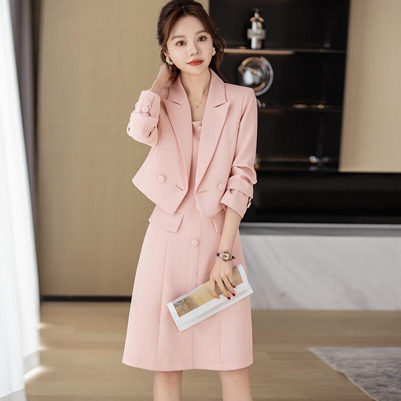 Completo Elegante da Donna con Blazer Corto e Vestito