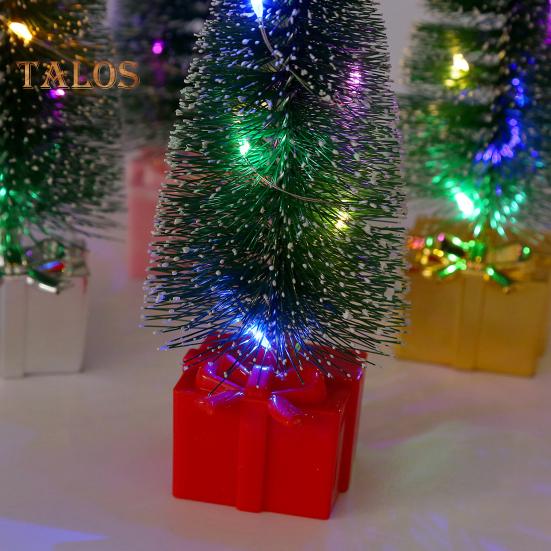 4 sztuki małych ozdób choinkowych z diodami LED zasilane bateriami realistyczne miniaturowe akcesoria na choinkę stołową