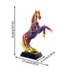 Standing Horse Figurine Resin Graffiti Animal Table Ornament Graffiti Animal Horse Statue For Living Room Table Shelf Lockers