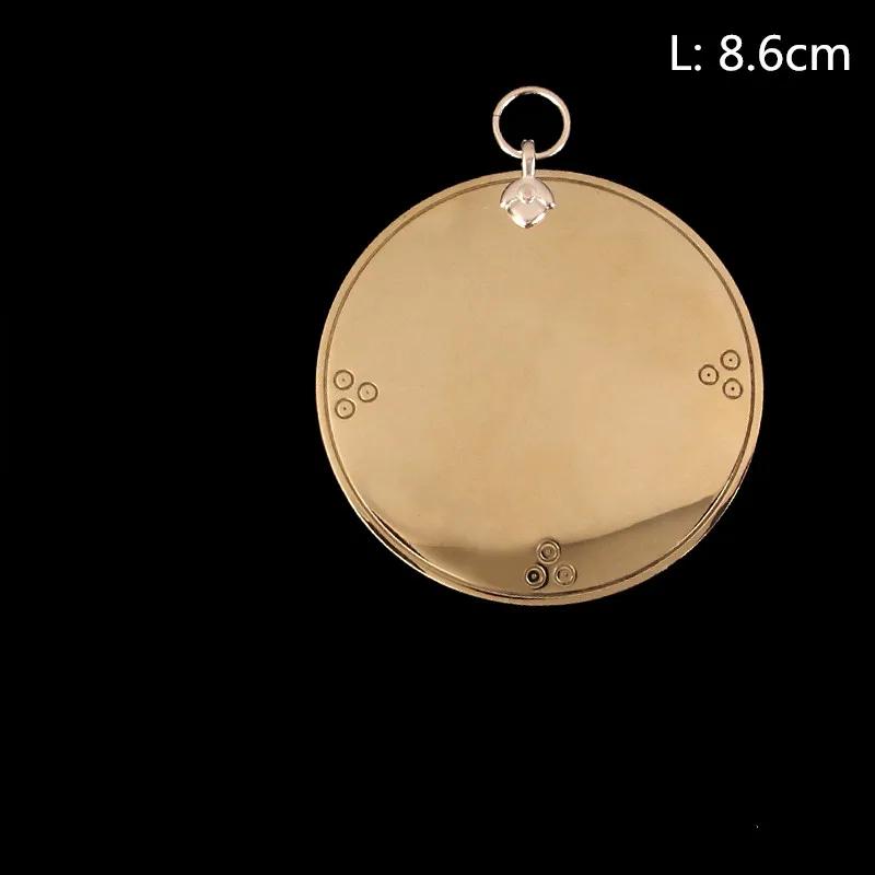 Creative Feng Shui Bronze Mirror Ornaments Brass Crafts Buddha Hall Door Decoration Buddha Hall Accessories Buddhist Supplies