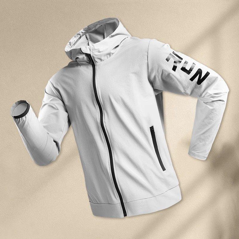Herren Quick-Dry Langarm Halbreißverschluss Trainingsjacke für Sonnenschutz - Herbst/Winter Fitness Laufoberteil