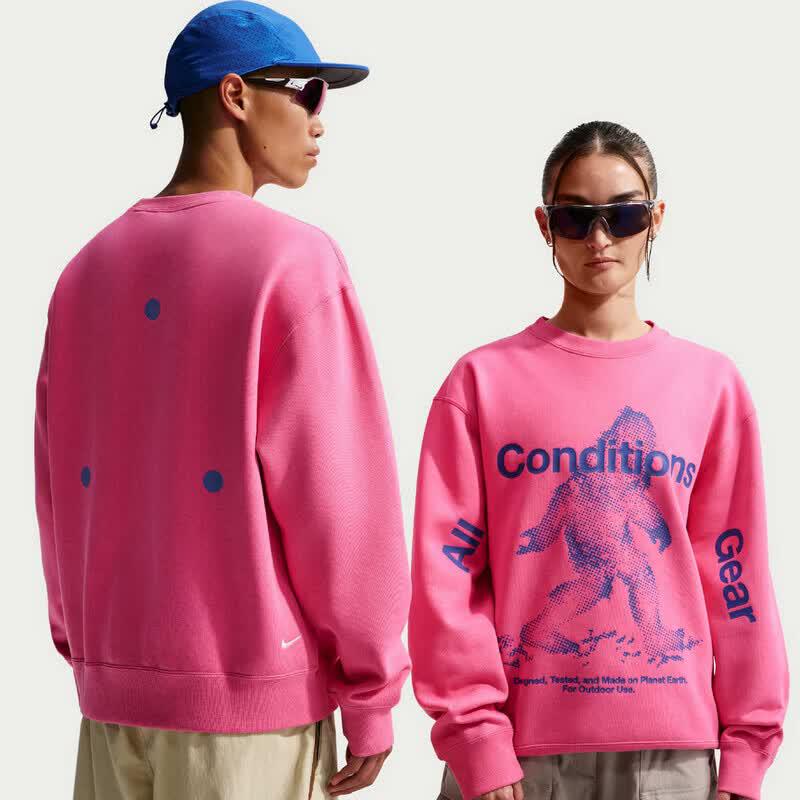 NIKE Men s Retro Colorblock Print Pullover Sweatshirt L