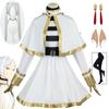 Frieren Cosplay Kostüm Jenseits des Endes der Reise Perücke Schuhe Anime Figuren Magier Kleid Elfenohr Halloween Party Weihnachten für Damen