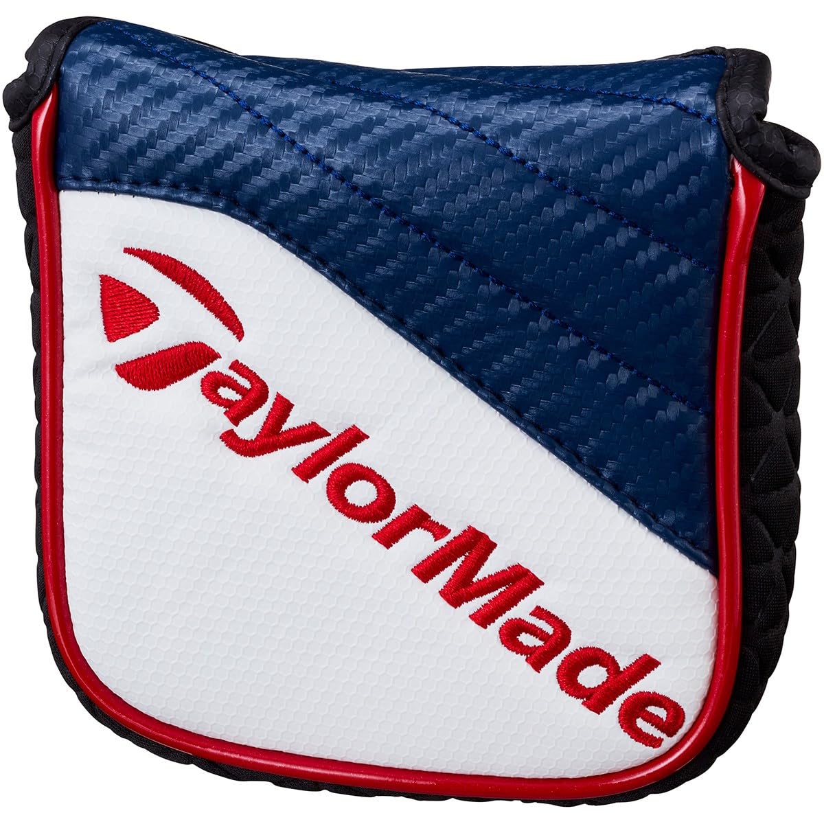 

TaylorMade Austec Putter Cover Mallet, White/Navy/Red, Men s Headcover, TJ133, 23SS