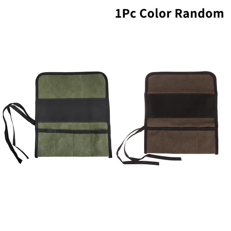 Multi Functional Woodworking Tool Storage Bag With Carving Chisels Durable Canvas For Woodworkers And Diy Enthusiasts