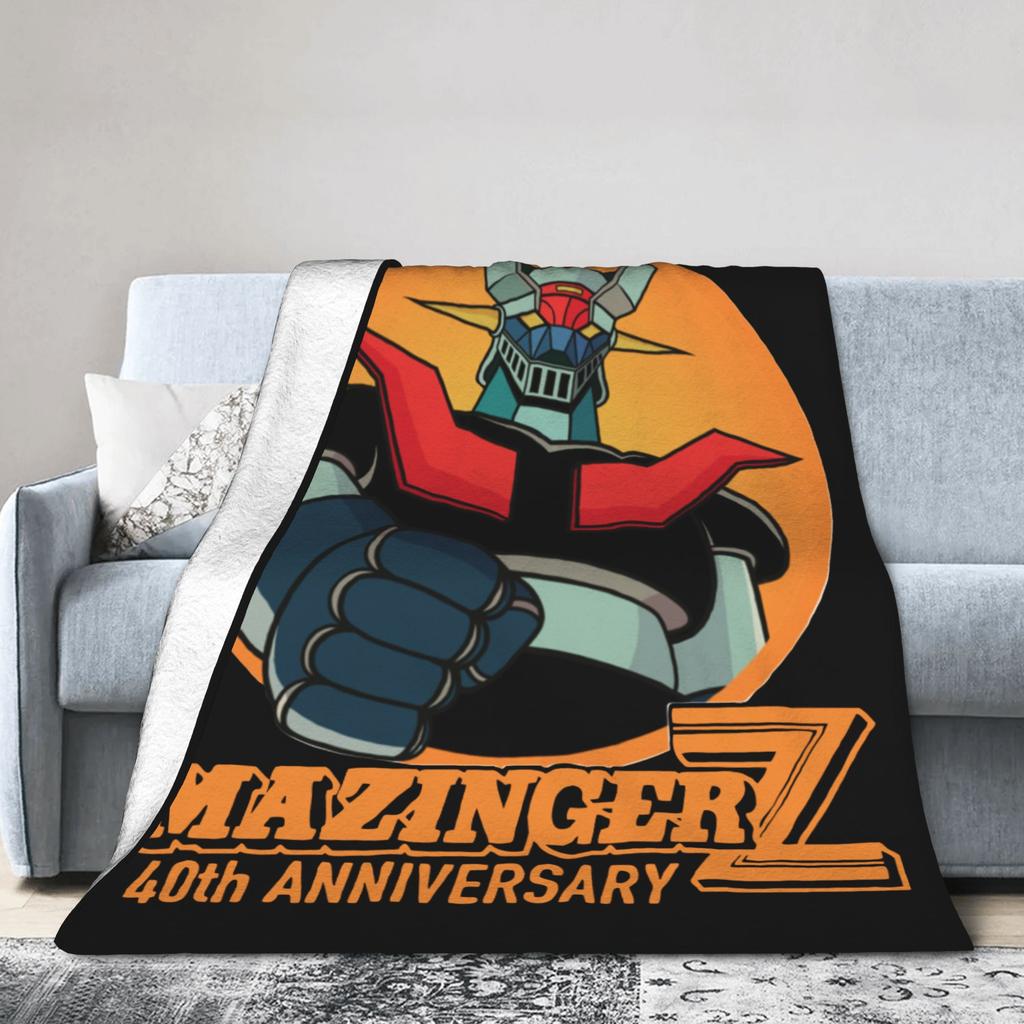 Mazinger Z Goldorak Actarus Decken Fleece Anime Roboter Grendizer Leichte Dünne Überwurfdecke für Bett Bettteppich