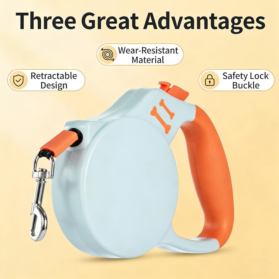 Beautiful 3M Automatic Retractable Dog Leash for Small Dog Cat Durable Nylon Lead with Traction Rope for Outdoor Travel Walking And Hiking