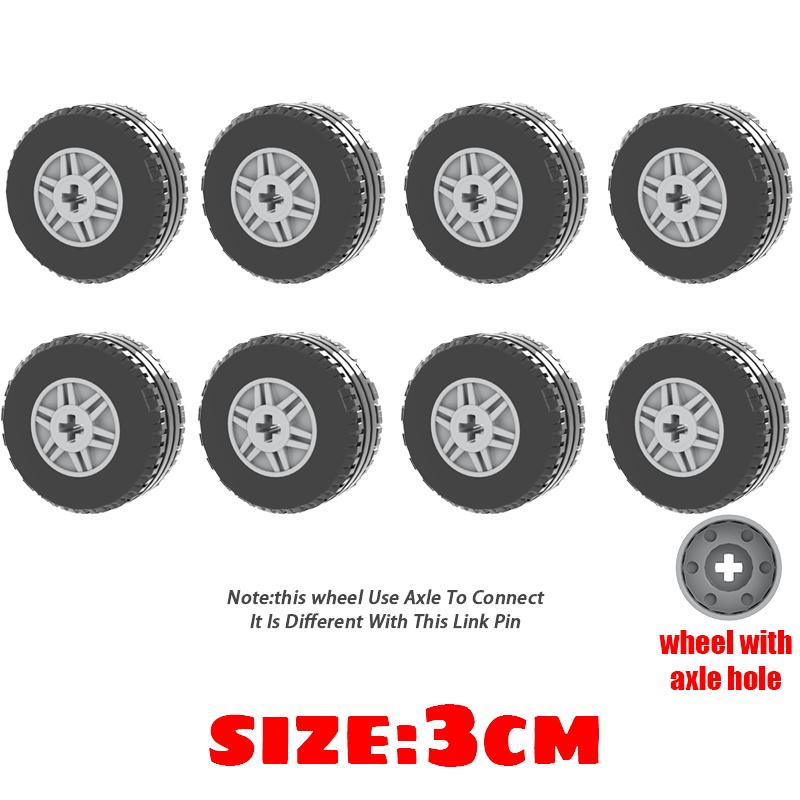 Wheel Car Tire City Off-Road Vehicle Building Block MOC Toy Kid Collection Souvenir Gift Pretend Play Decoration Boy City