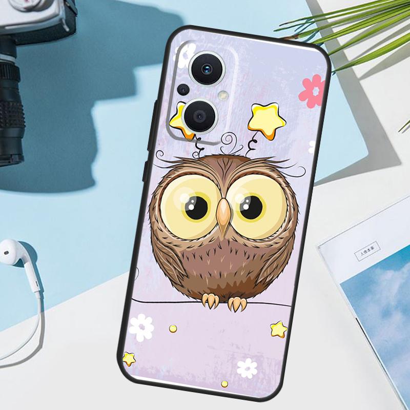 Cute Cartoon Owl Cover For OPPO Reno 14F 13F 12F 11F 8T 7 8 Lite 10 11 12 13 14 OPPO Find X9 X8 X5 X6 Pro Case