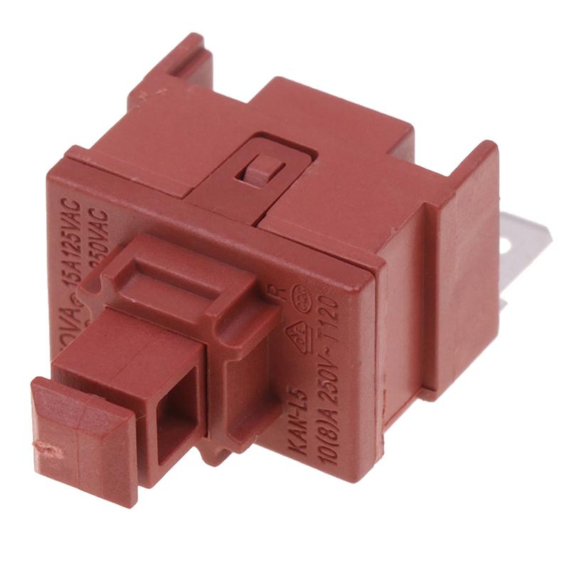 1 stk Kan-L5 2-pin selvlåsende nøkkelbryter varmtvannsbereder støvsuger bryter 7.5A 250Vac knapp strømbryter låseknapp nøkkelbryter