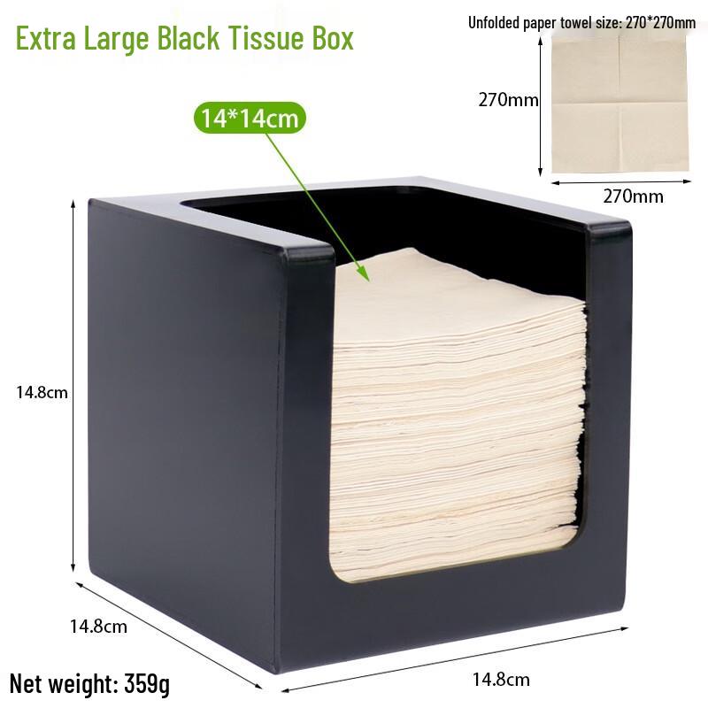Acrylic Extra Large Tissue Box 2-Pack