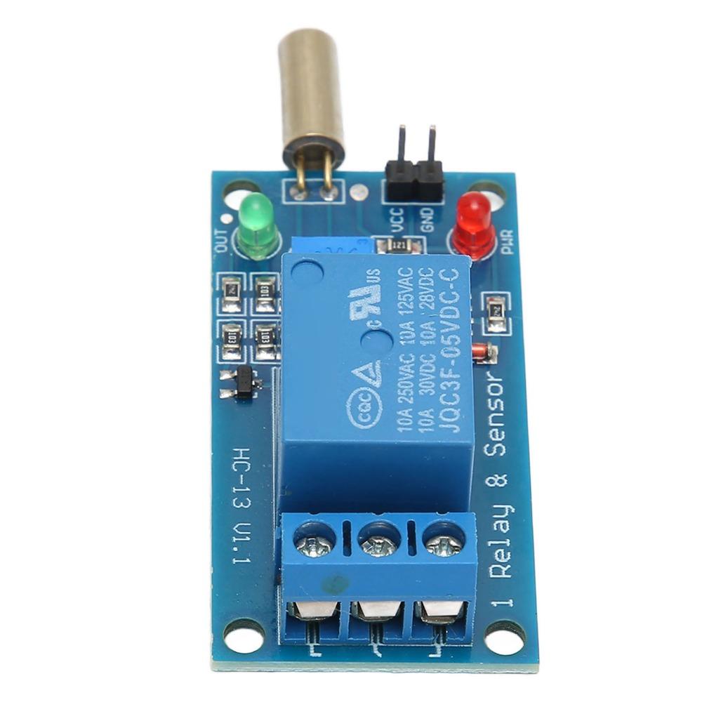 SW‑520 Tilt Sensor Module 90 Degree Blue Wiring Terminal Tilt Angle Sensor Potentiometer Adjust Sensitivity 3mm Mounting Hole