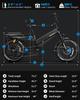 Tesway X7 Pro Electric Bike, Peak 2000W Motor, 52V 60Ah Battery, Range 300km, 20*4.0'' Tires, 7 Speed, Color Display