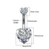 Körperschmuck aus Edelstahl Zirkon Bauchnabelpiercing Geschenk Herz Bauchnabelpiercing Damen