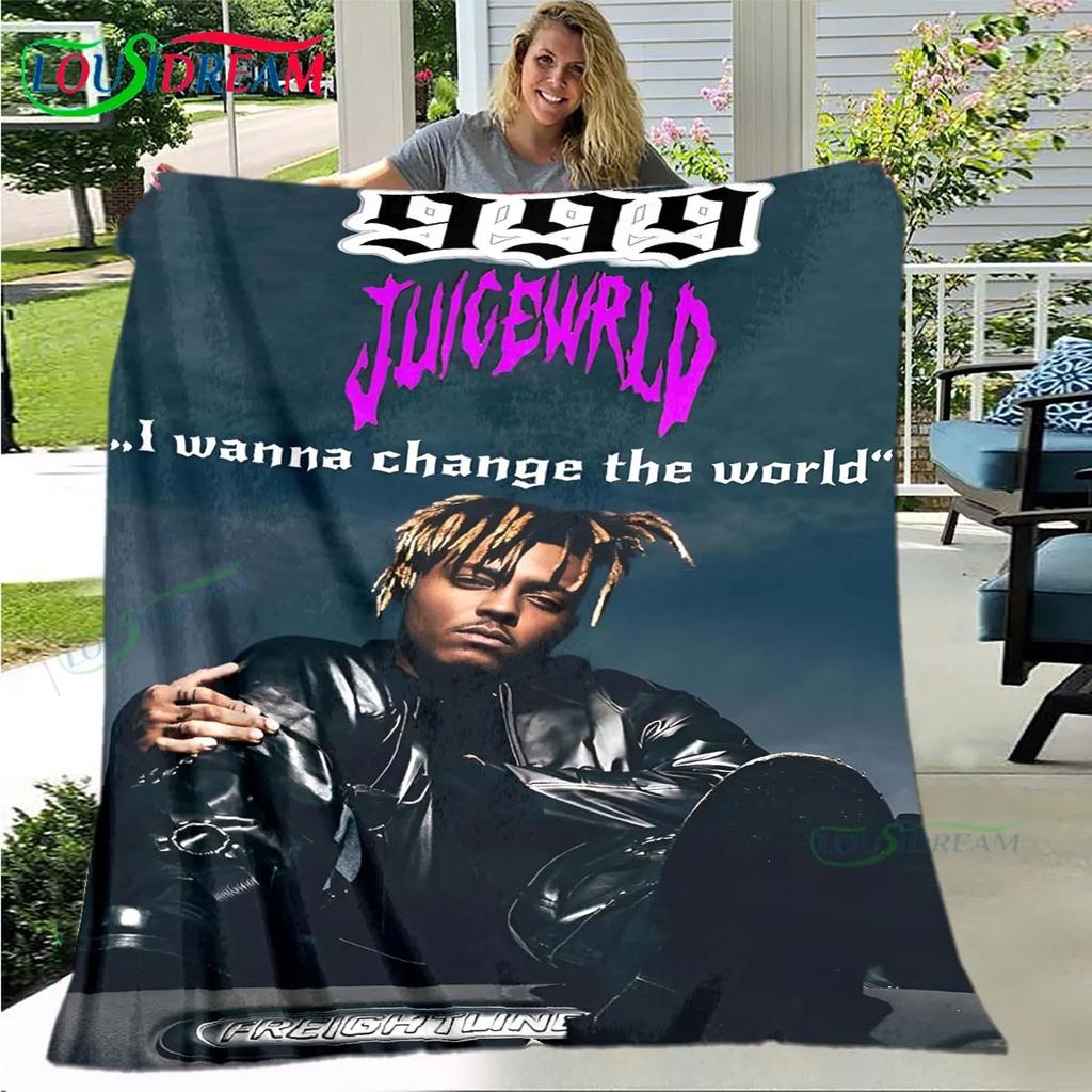 Mode Hip-Hop-Sänger J-Juice WRLD Flanell Decke für Erwachsene und Kinder Sofa Bett Dekoration Decke Tragbare Decke Geschenk