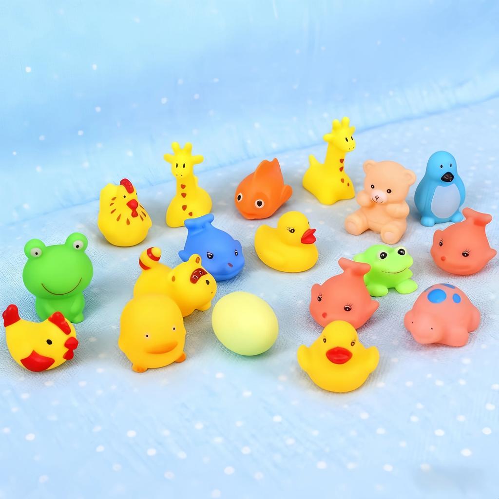 13 Stück Cartoon Kinder Badespielzeug Niedliche Tiere Schwimmende Wasserspielzeuge Weicher Gummi Schwimmkörper Quetschgeräusch Kinder Waschen Spielen Lustige Spielzeuge Geschenke
