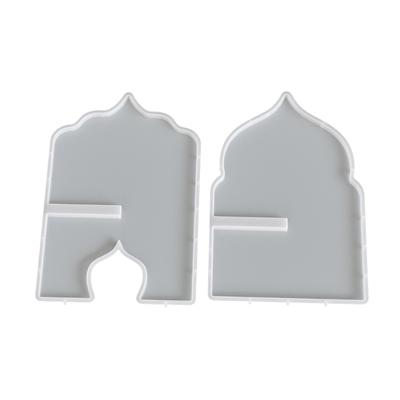 Set of 2 Flexible Silicone Prayer Stand Crafting Mold Suitable for Epoxy Resin Art Creation and Decorative Bookstands