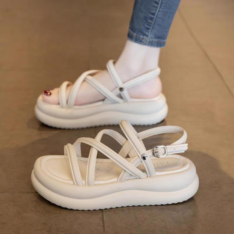 

Fashion Woman Shoes Brown Sabot Platform Beach Sandals for Women Roman Style Sales Luxury Summer Sale Sandal Wholesale Shoe Asian Size 35