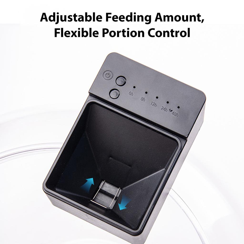 Automatischer Fischfutterspender 240 ml, 5 zeitgesteuerte Modi Aquarium-Futterspender, Batteriebetriebener Futterspender für Fisch- und Schildkrötenbecken