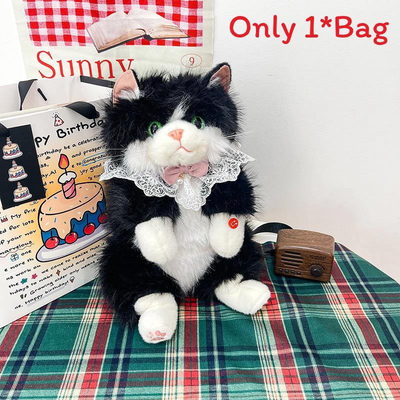 Zaino Peluche Gatto Con Musica Per Bambini Ragazze Ragazzi Giocattolo Regalo