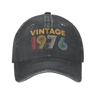 Mode Unisex Baumwolle Vintage 1976 47 Jahre alt Geboren 1976 Baseballkappe Erwachsene 47. Geburtstagsgeschenk Verstellbare Papa-Kappe Outdoor
