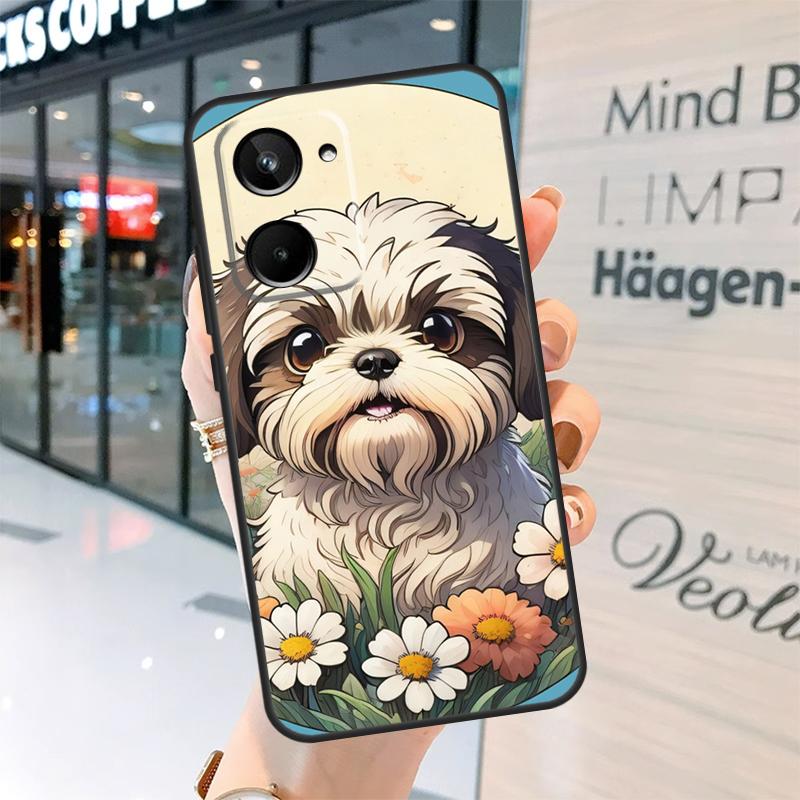 

Cartoon Shih Tzu Dog Case For Realme GT7 Pro GT6 11 12 13 14 15 Pro Plus C55 C53 C35 C33 C61 C65 C67 C53 C71 C75 Realme 14 Pro Plus