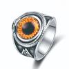 Ring Men's Gemstone Viking Triangle Charm Men's Jewelry Ring