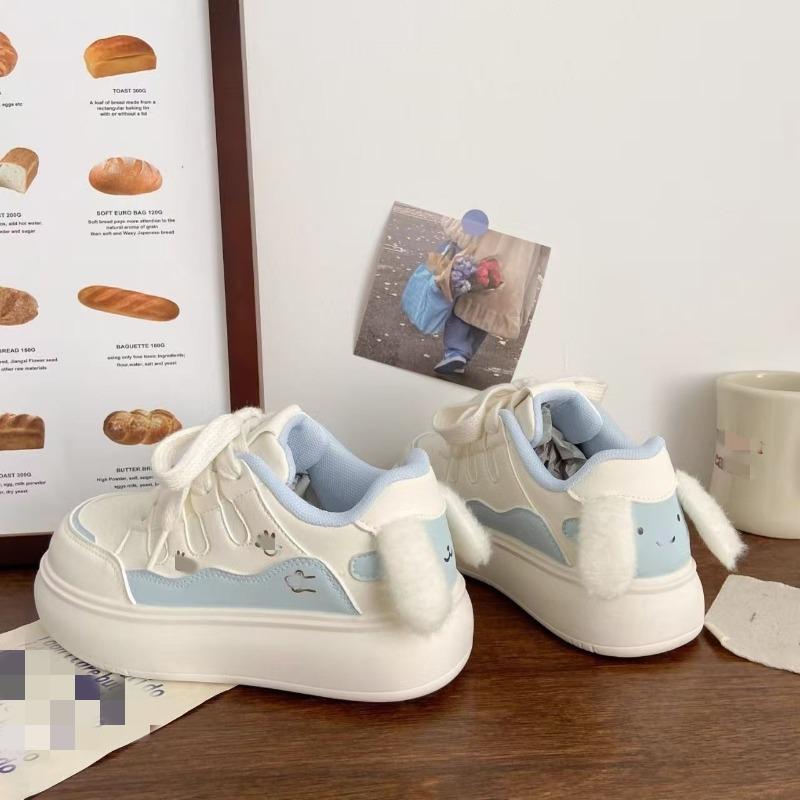 Thick-soled Big-headed Little White Shoes Women's Autumn New Versatile Student Sports Bread Shoes Tide