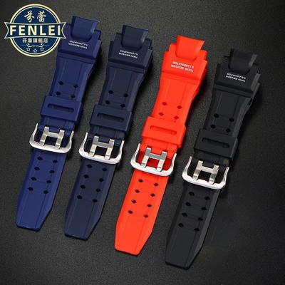 Watchband For Casio G-Shock GA-1000 1100 GW-4000 GA1100 G1400 Resin Watch Strap Men Sport Waterproof Rubber Replacement Bracelet