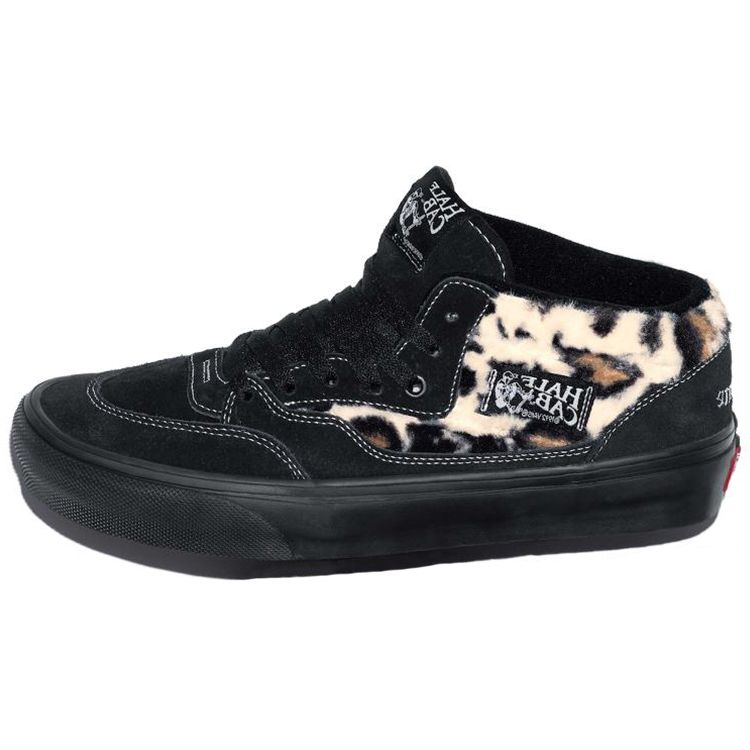 Supreme X Vans Half Cab Comfortable Versatile Low-Top Skate Shoes Unisex Sneakers Black VNOA5KYABMA